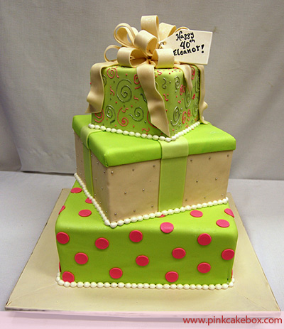 9 Photos of Tiered Gift Box Birthday Cakes