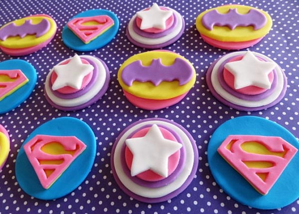 Girl Superhero Cupcake Cake