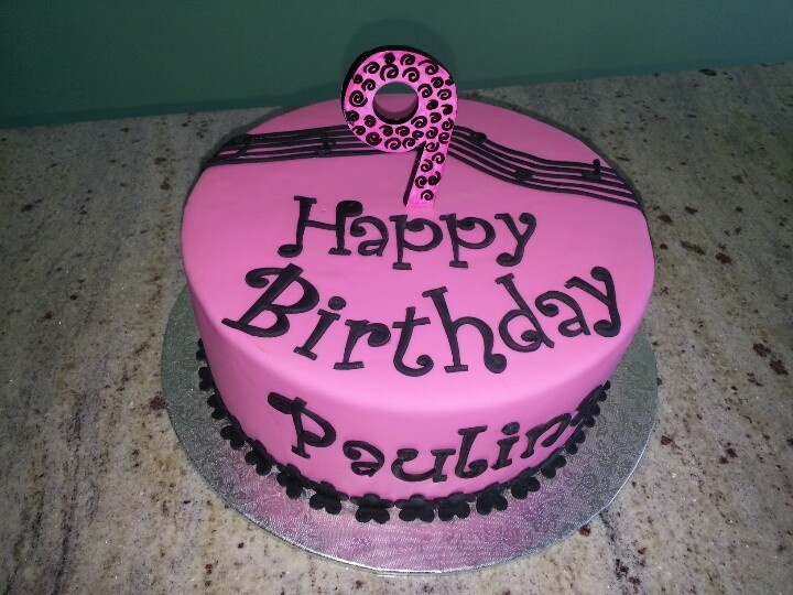 Girls 9th Birthday Cake