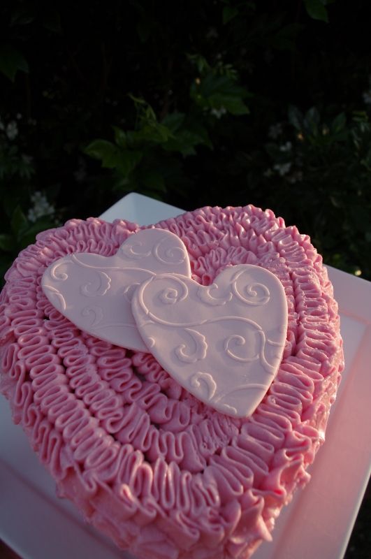 Girls Heart Birthday Cake