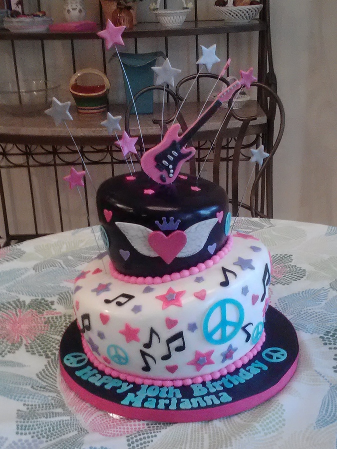 Girls Rock Star Birthday Cake