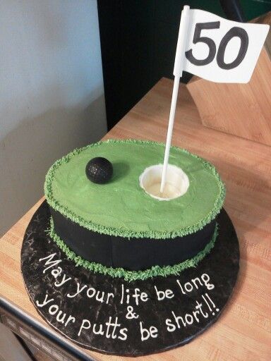 Golf Over the Hill Birthday Cake