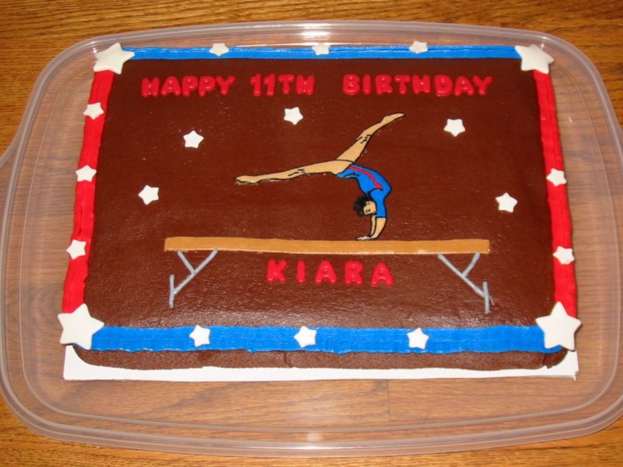 Gymnastics Birthday Cake