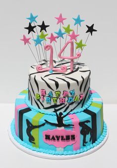 Gymnastics Birthday Party Cake