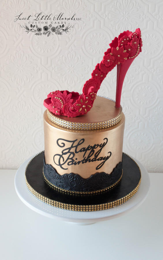 Happy Birthday Cake High Heel Shoes