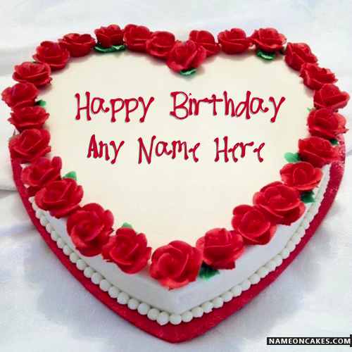 Happy Birthday Heart Cake