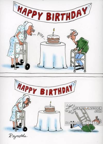 Happy Birthday Old Man Cartoon