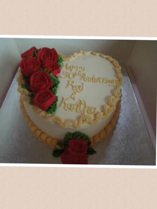 Heart Shaped Buttercream Decorated Cakes