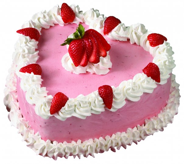 Heart Shaped Strawberry Cake