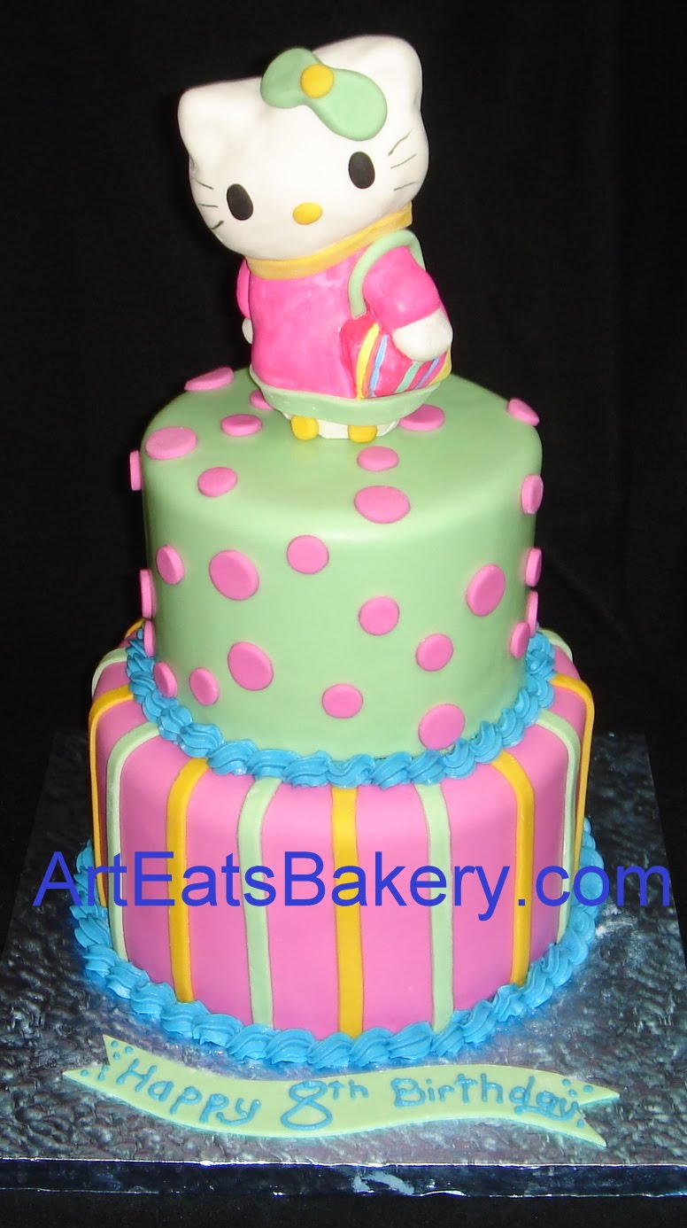 Hello Kitty Fondant Birthday Cake