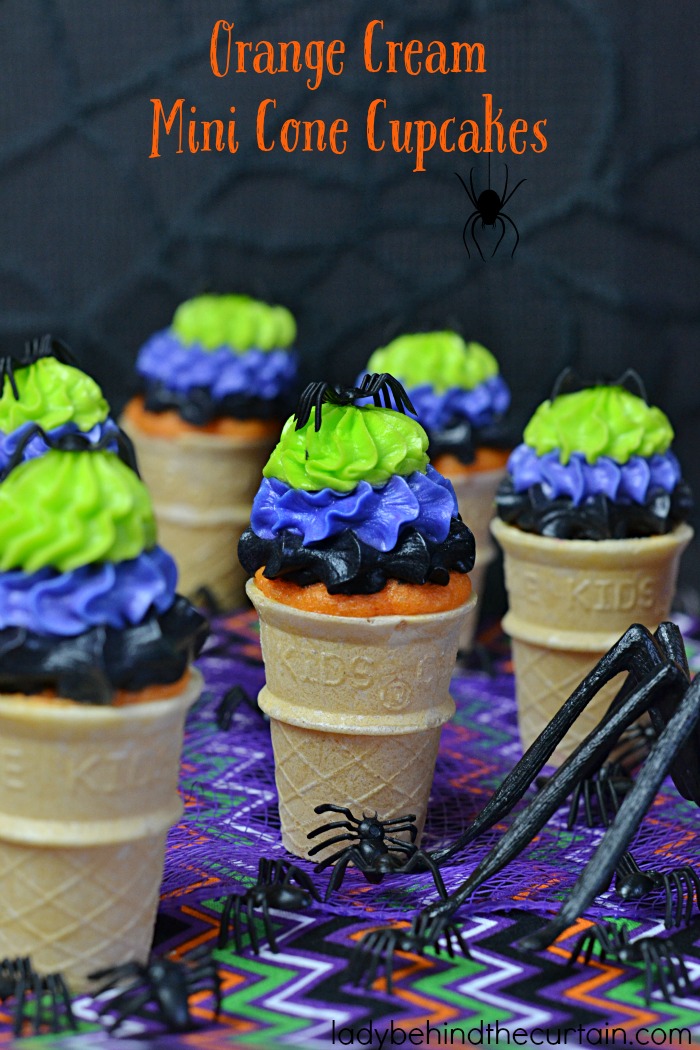 8 Photos of Halloween Mini Cupcakes In Ice Cream Cone