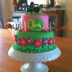 John Deere Girls Birthday Cake