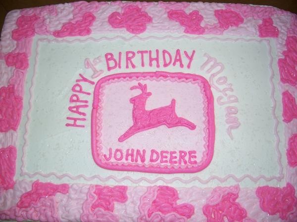 John Deere Pink Camo Birthday Cake