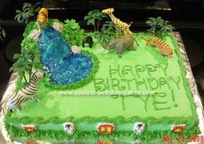 Jungle Theme Birthday Sheet Cake