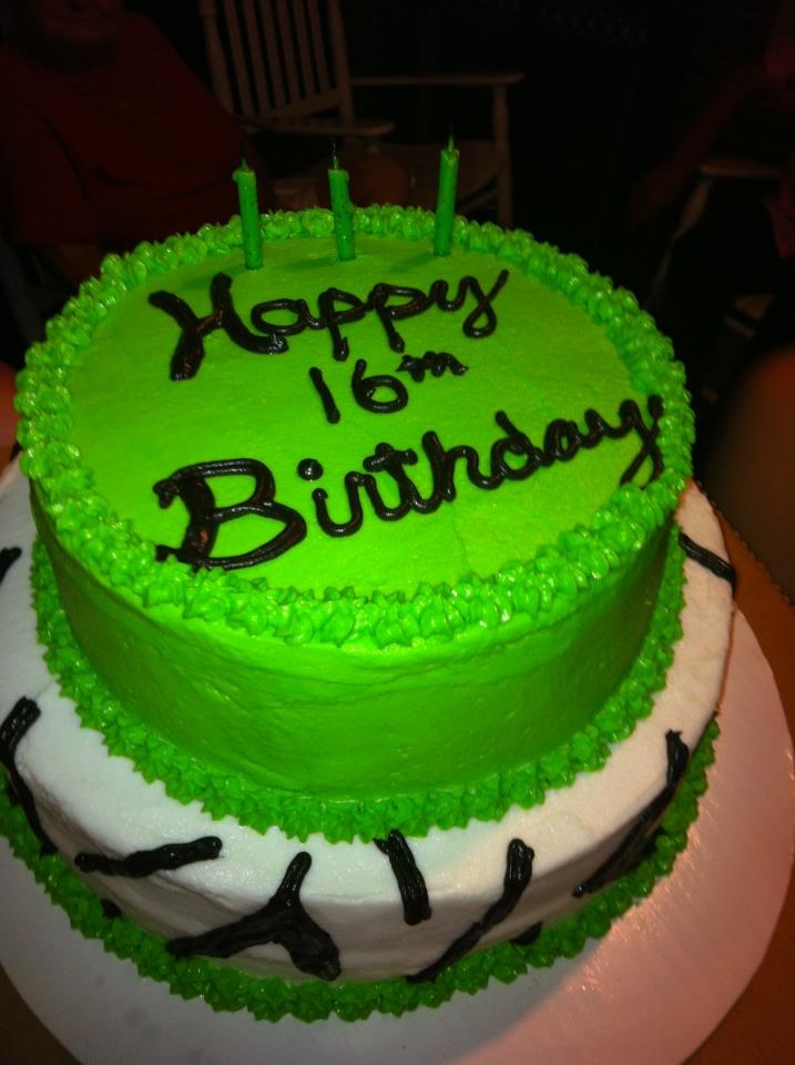 Lime Green Zebra Birthday Cake