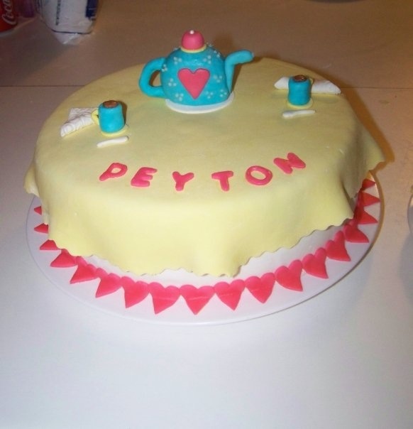 Little Girls Tea Party Birthday Cake