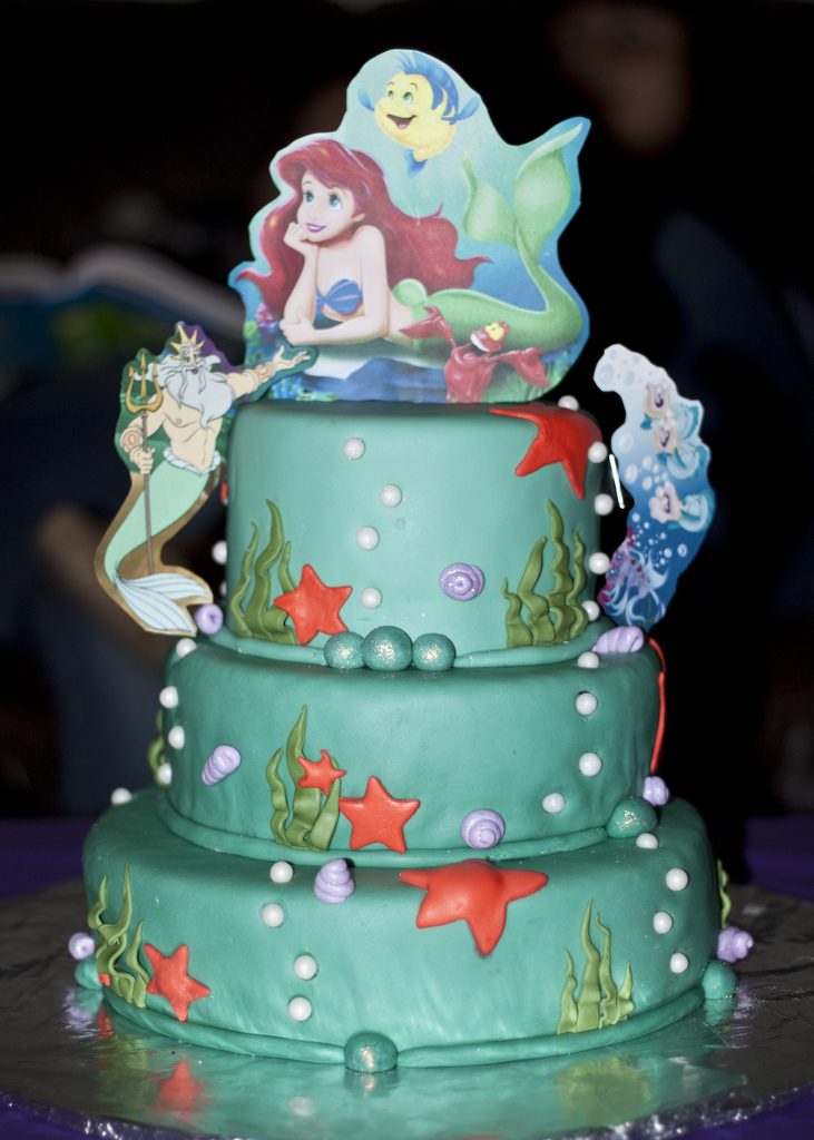 10 Photos of Little Mermaid Birthday Layer Cakes