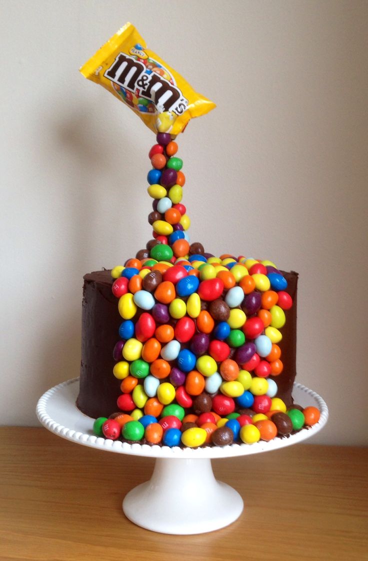 M and M Candy Birthday Cake Ideas