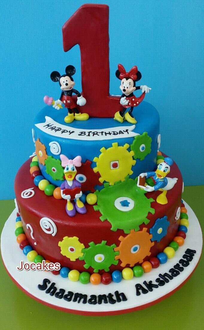 Mickey Mouse 1 Year Old Birthday Cake