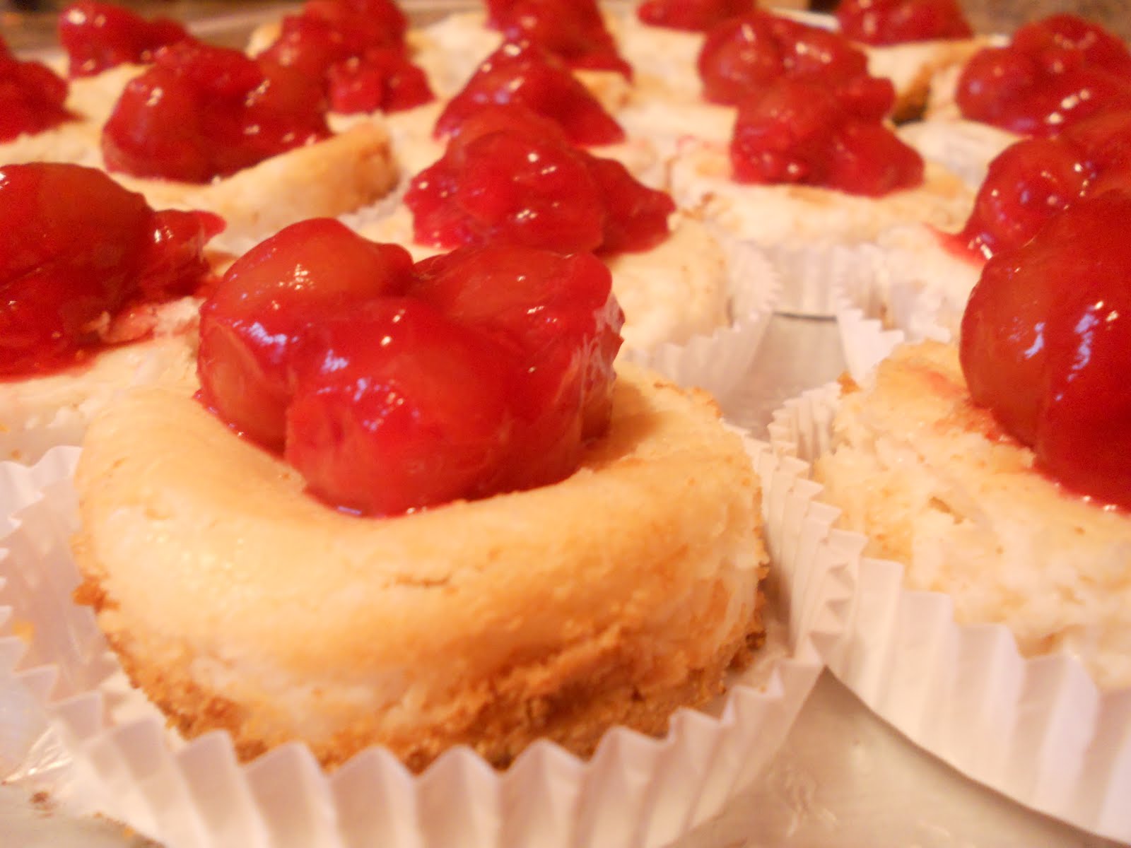 Mini Cherry Tarts with Graham Cracker Crust