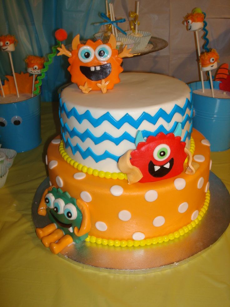 Monster Baby Shower Cake