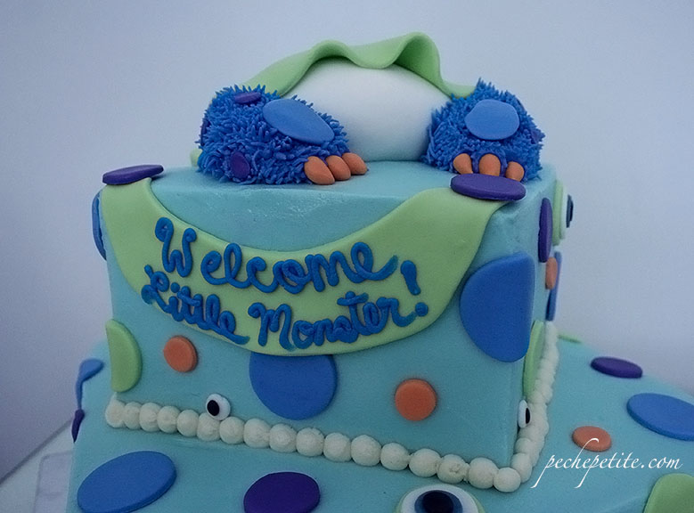 6 Photos of Little Monster Baby Shower Cakes