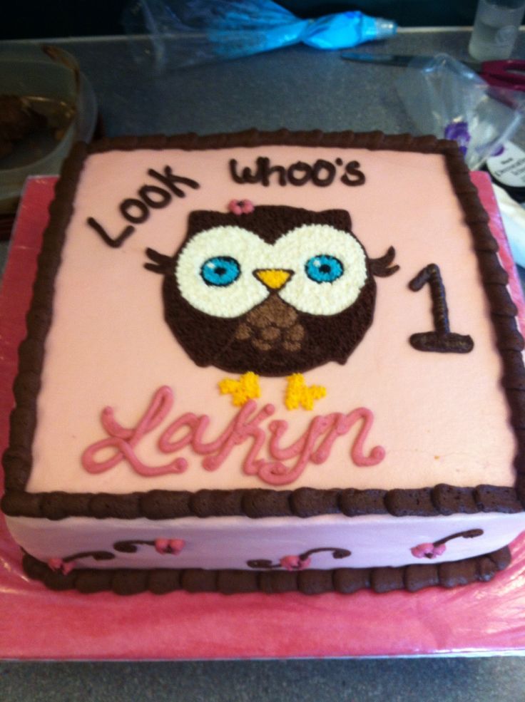 Owl Birthday Cake