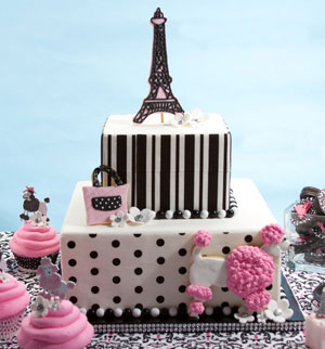 Paris Themed Cake