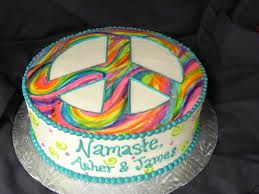 Peace Sign Birthday Cake