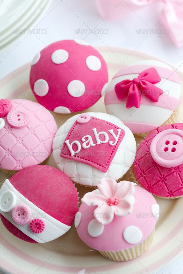 7 Photos of Girl Baby Shower Cup Cakes