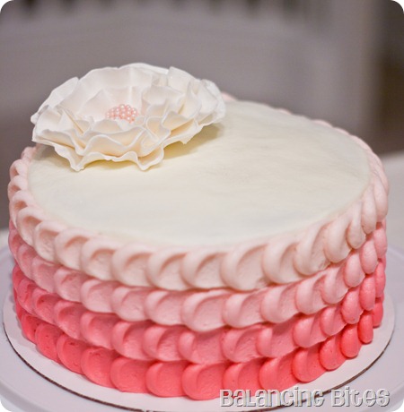 Pink Ombre Petal Cake