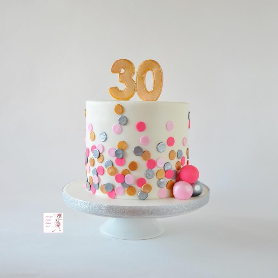 Polka Dot Birthday Cake