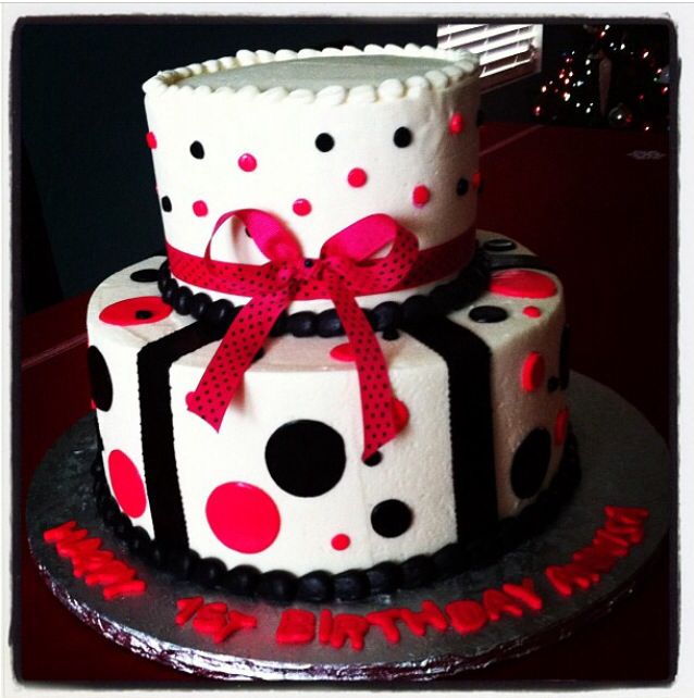 Polka Dot Birthday Cake