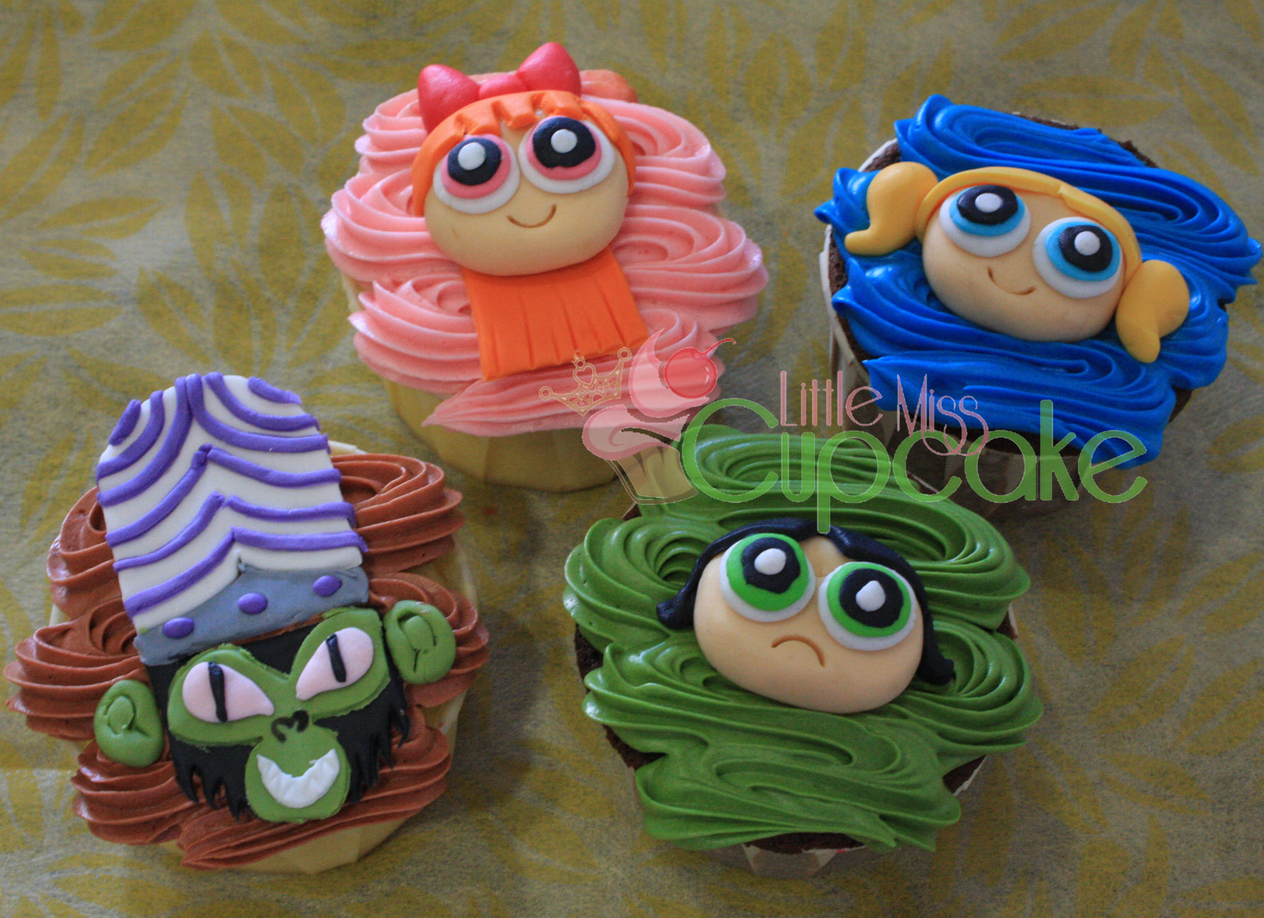 10 Photos of Powerpuff Girls Cupcake Birthday Cakes