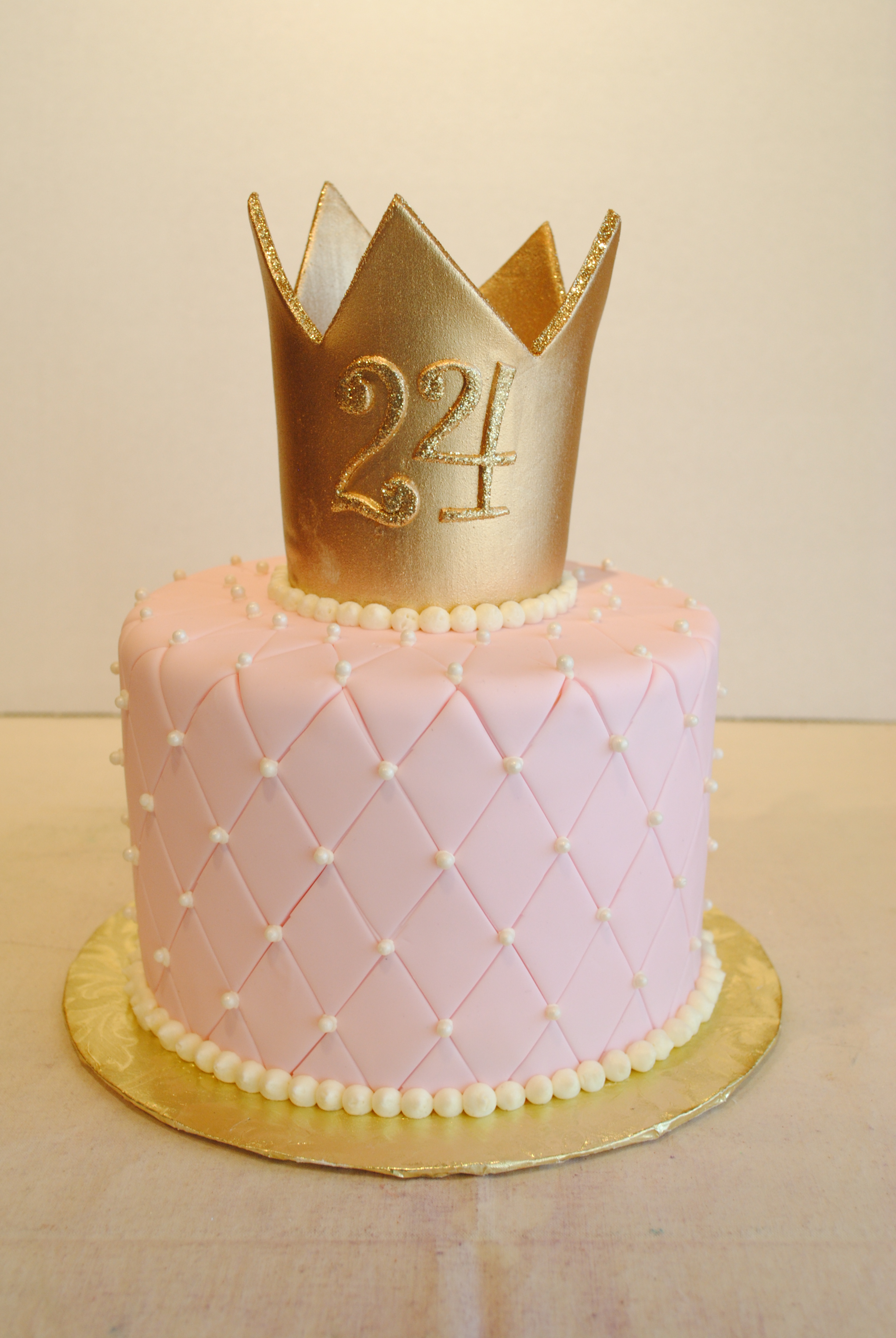 Princess Birthday Cakes with Gold Crown