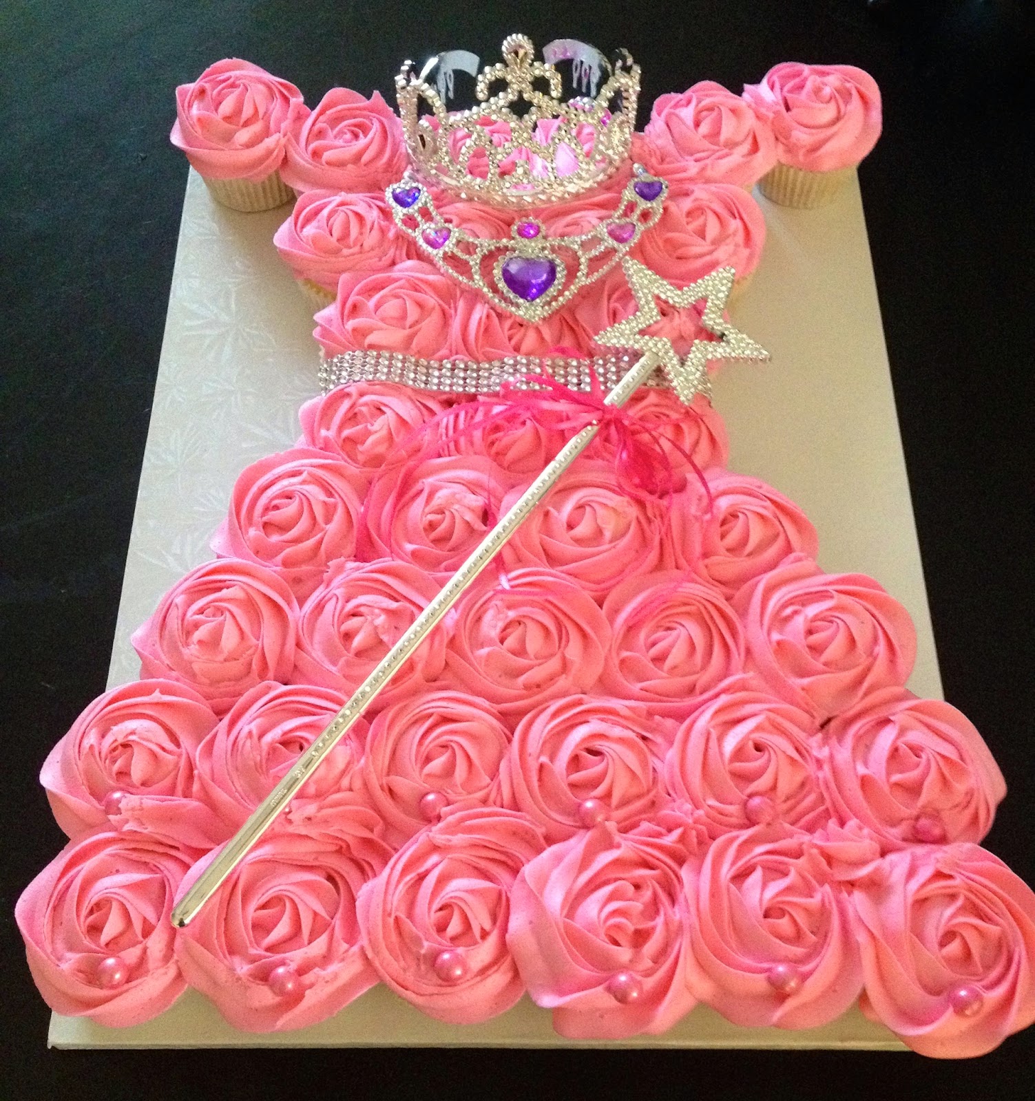 Princess Dress Cupcake Cake Tutorial