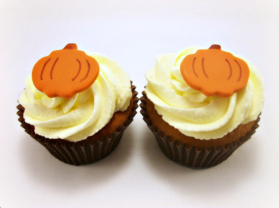 Pumpkin Fondant Cupcake Toppers