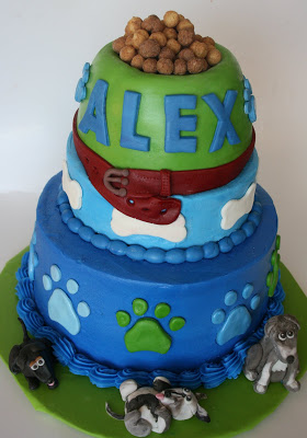 Puppy Dog Themed Birthday Cake