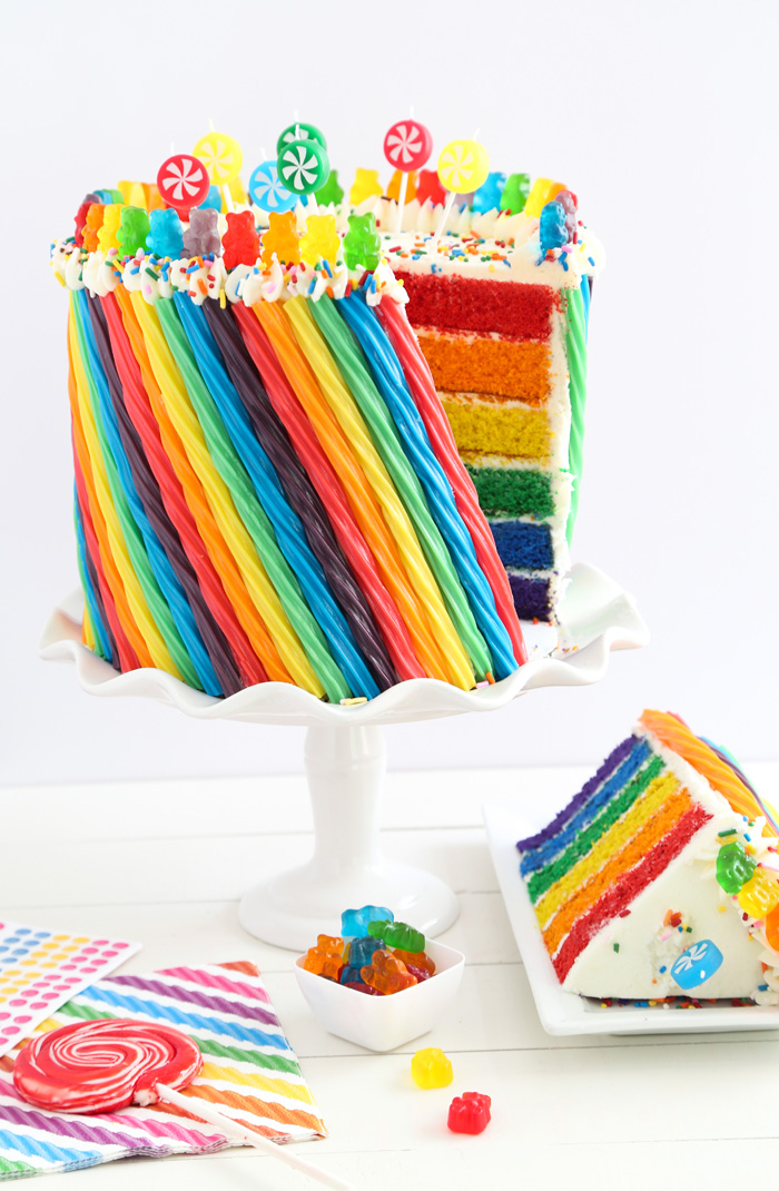 Rainbow Candy Birthday Cake