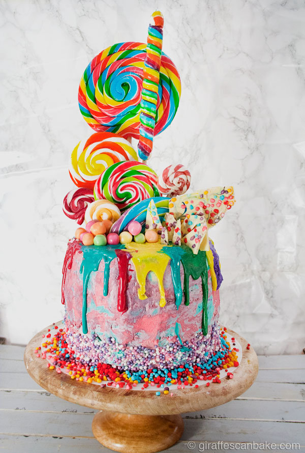 Rainbow Lollipop Birthday Cake