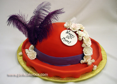 Red Hat Society Birthday Cake