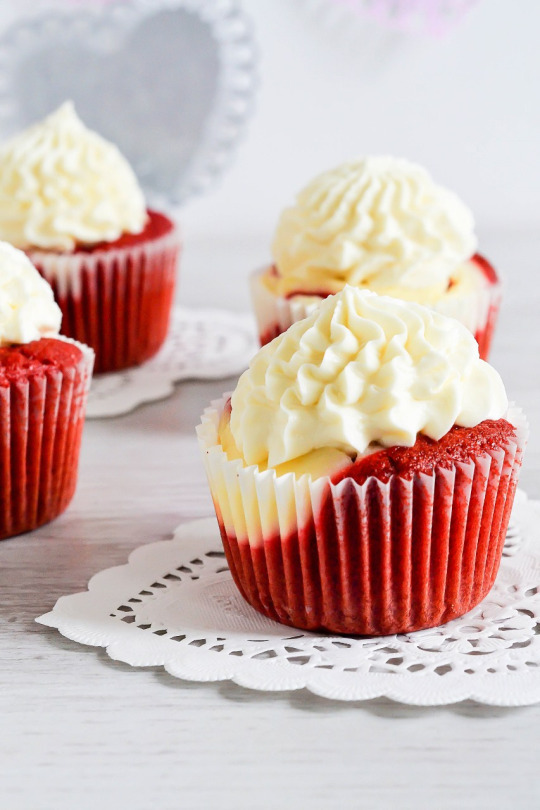 Red Velvet Cheesecake Cupcakes