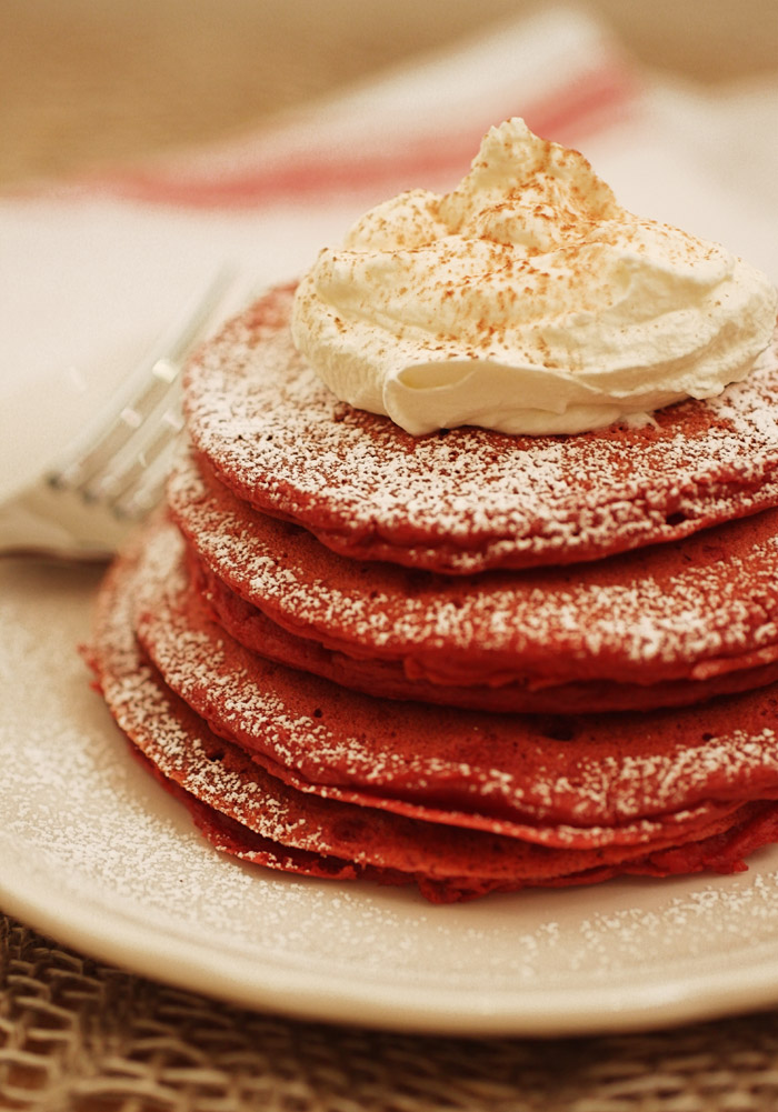 Red Velvet Pancakes