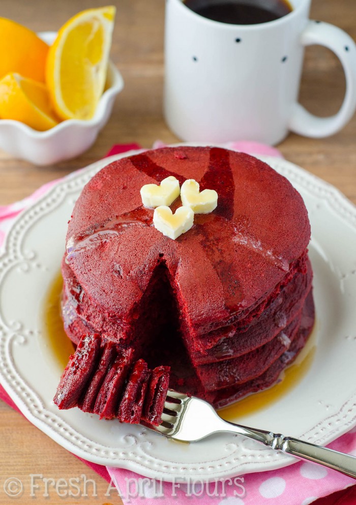 Red Velvet Pancakes