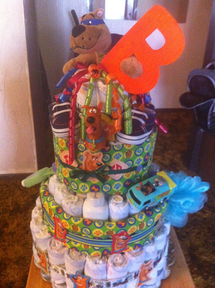 10 Photos of Scooby Doo Diaper Cakes For Boys