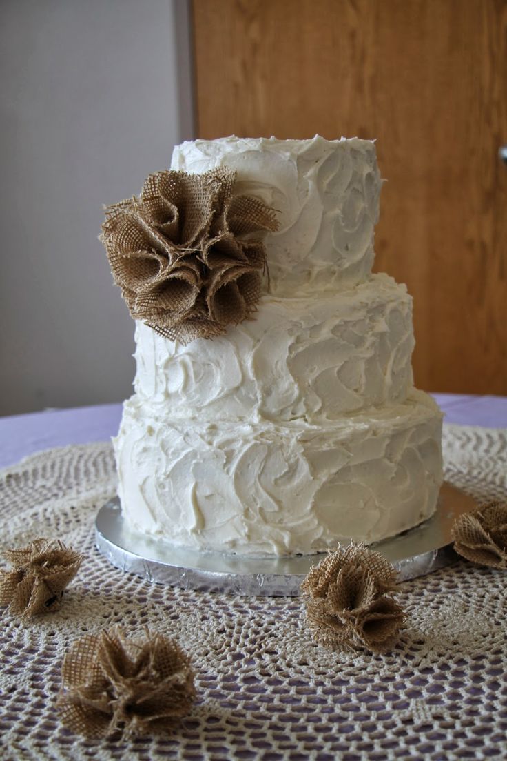 Sheet Cake with Burlap