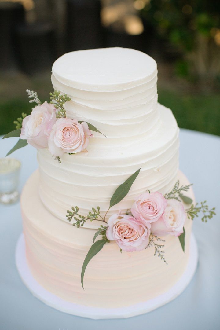 Simple Buttercream Wedding Cake