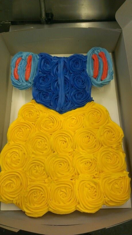 Snow White Dress Cupcake Cake