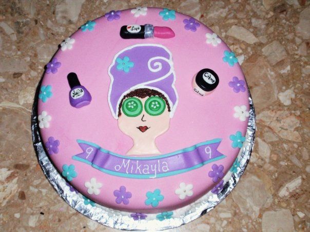 Spa Birthday Party Cake Ideas