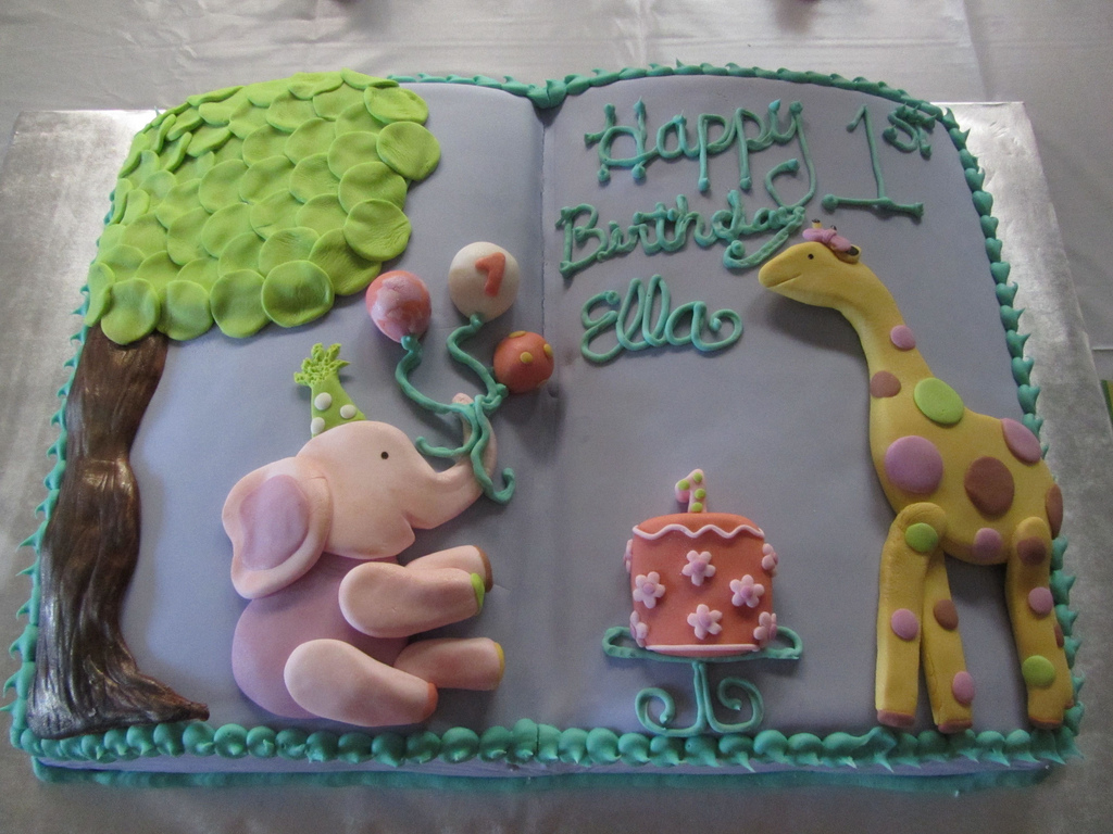 Storybook Baby Shower Cake